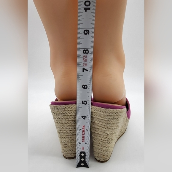 674- Veronica Beard Dali Espadrilla Hot Pink Suede Size 8.5 NWT - Picture 6 of 12
